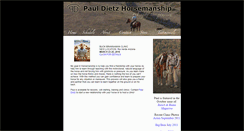 Desktop Screenshot of pauldietzhorsemanship.com