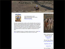 Tablet Screenshot of pauldietzhorsemanship.com
